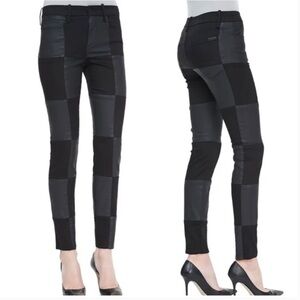 Joe's Jeans Kathy Checkered Skinny Ankle Jeans Black and Gray